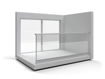 Aluminum frameless glass balustrade with Handrail