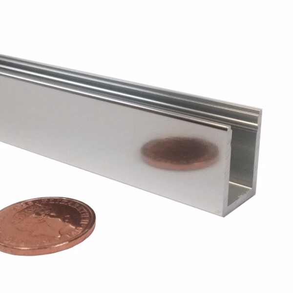 1,250mm Electro Polished Aluminium Glazing Channels