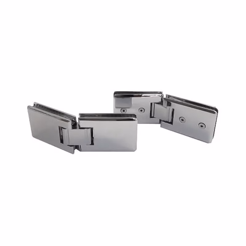 Chrome Glass to Glass Vari-Angle Hinge
