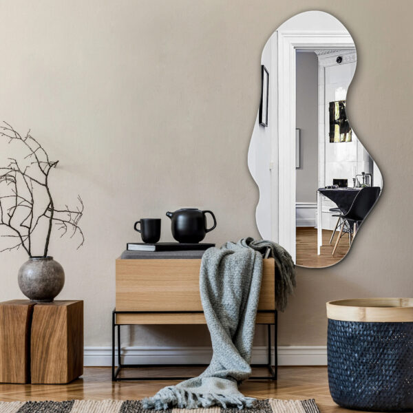 Frameless Pond Wavy Mirror