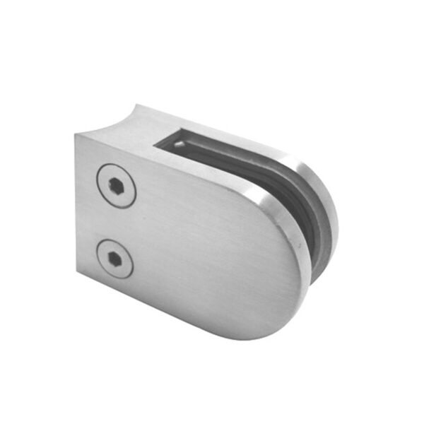 Round Back Polished D Shaped Glass Clamps