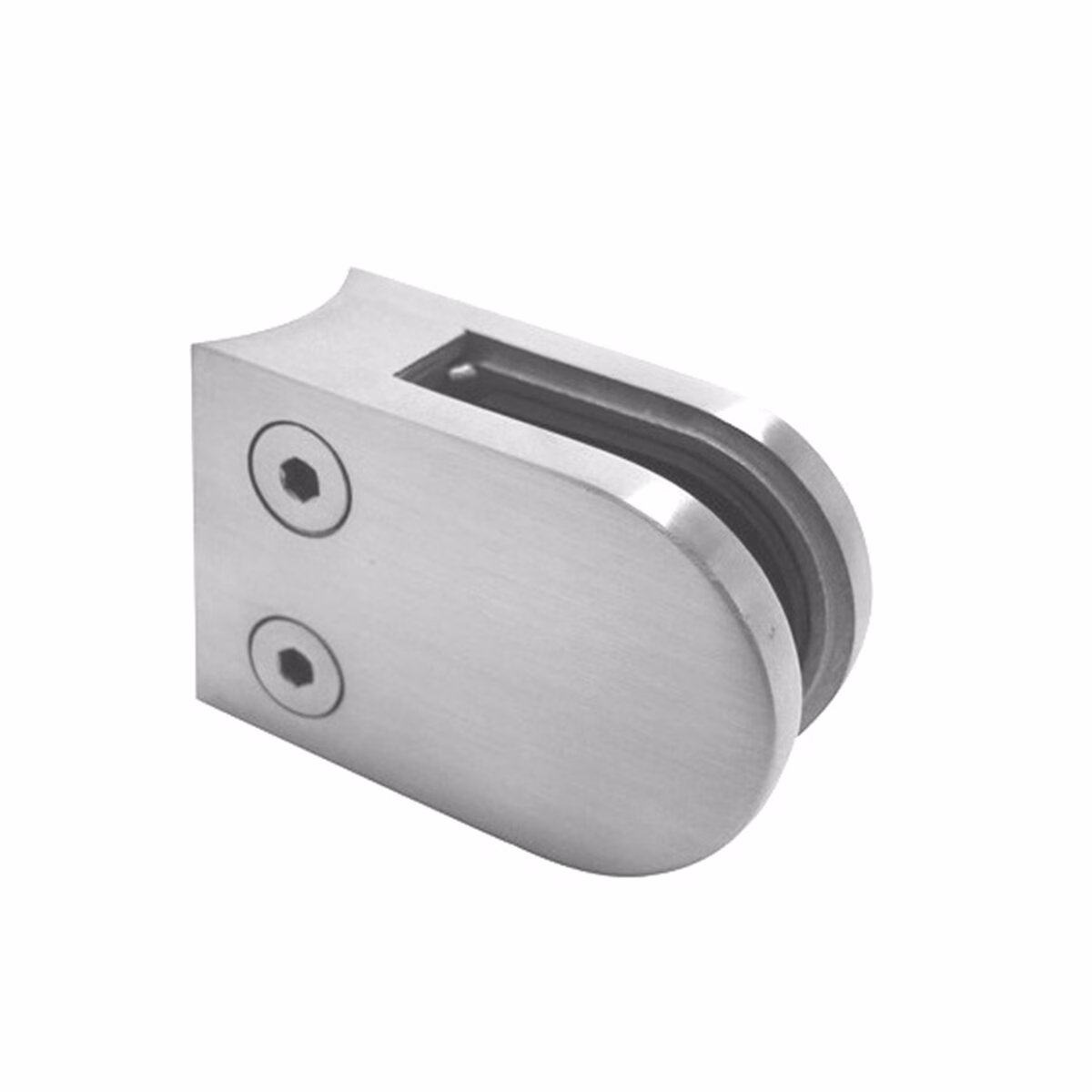 Round Back Polished D Shaped Glass Clamps