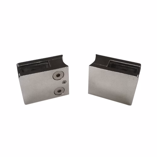 Round Back Polished Square Glass Clamps