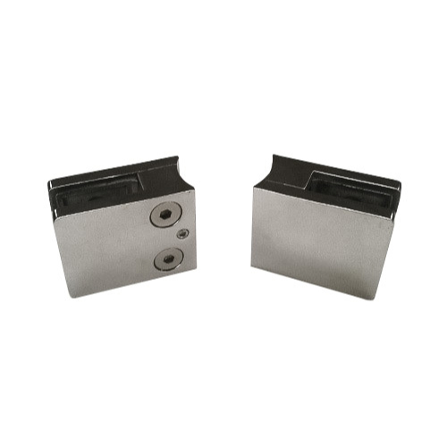 Round Back Polished Square Glass Clamps