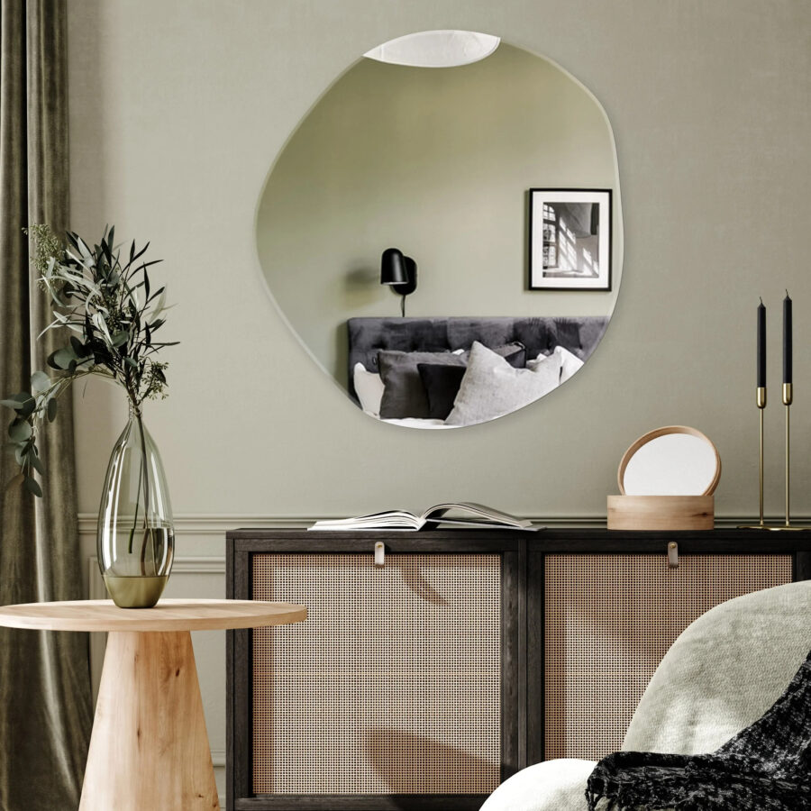 Silver Pebble Mirror