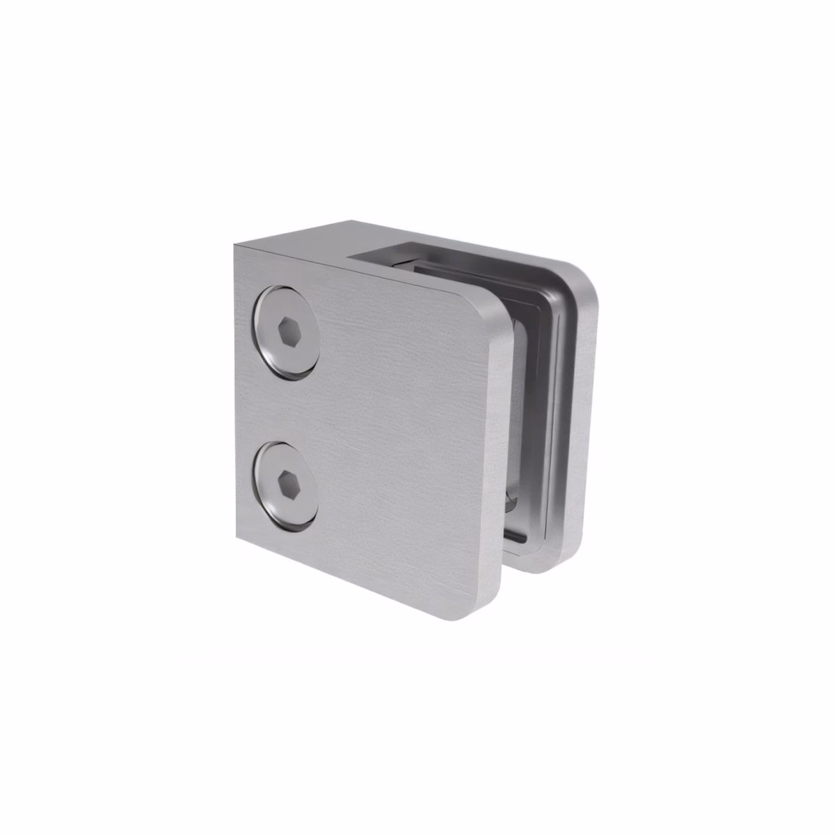 Flat Back Square Glass Clamps