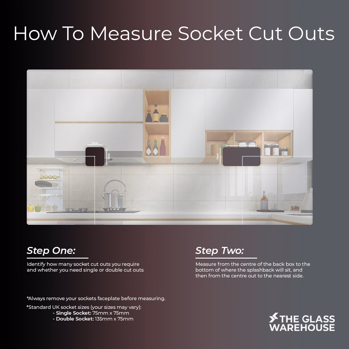 How to measure cut outs for your mirror kitchen splashback