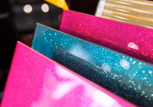 glitter kitchen splashback samples