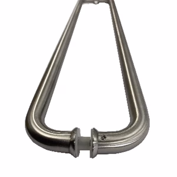 D style pull handle for glass doors.