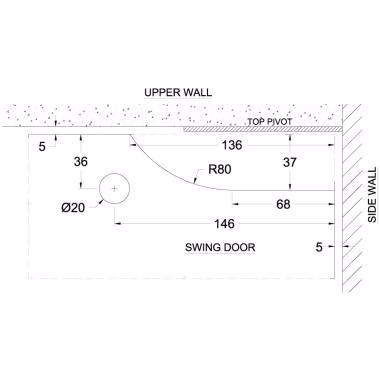 Black Hydraulic Patch Set For Glass Door - Image 3
