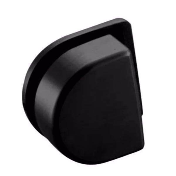 Black Strike Box for Lever Latch for glass doors.