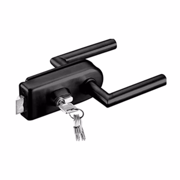 Black Lever Latch for internal glass doors.