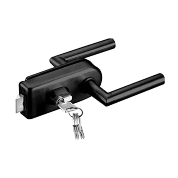 Black Lever Latch for internal glass doors.