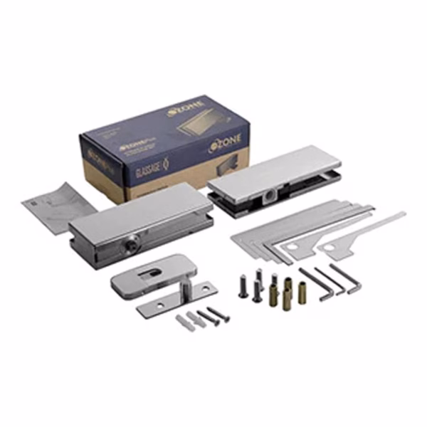 stainless steel hydraulic patch set for glass doors