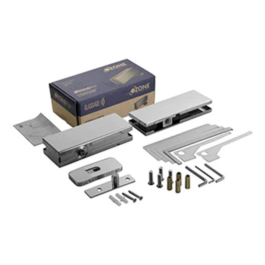 stainless steel hydraulic patch set for glass doors
