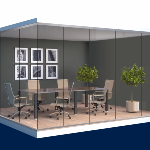 2 Side Glass Partitions