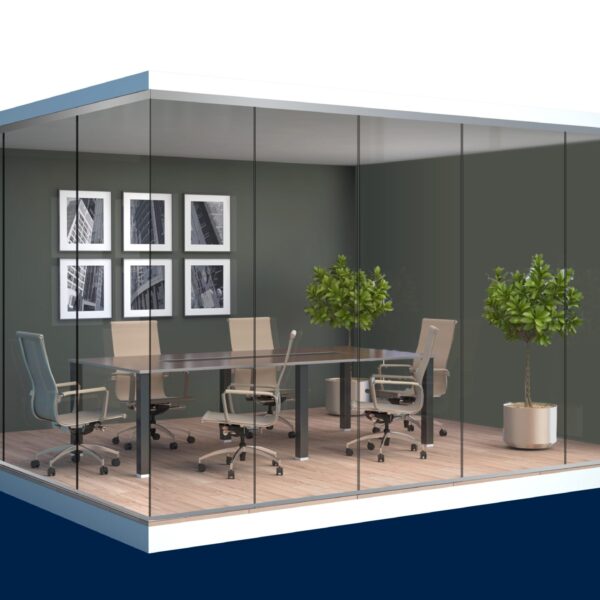 2 Side Glass Partitions