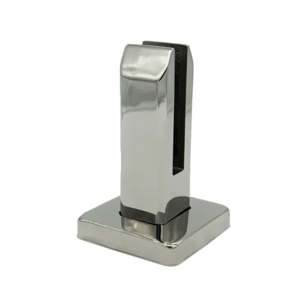 Mirror polish square floor mounted spigot for glass balustrades