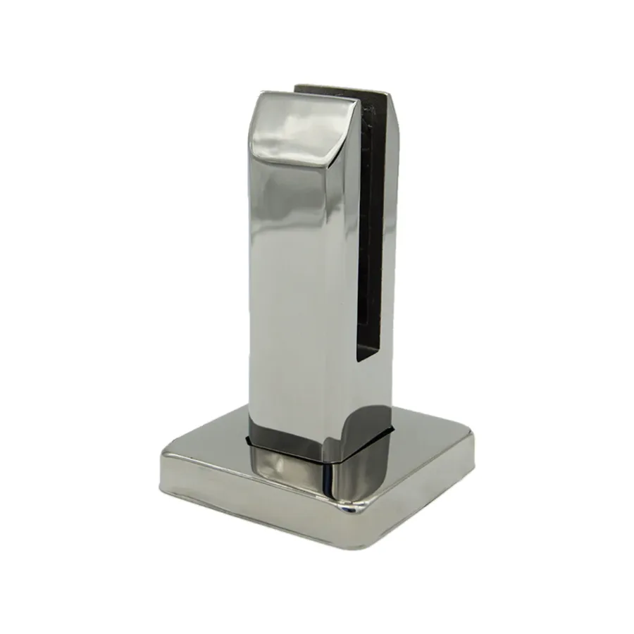 Mirror polish square floor mounted spigot for glass balustrades