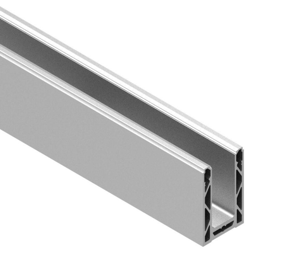 3000mm Glass Balustrade Channel with Wedge Kit and End Caps