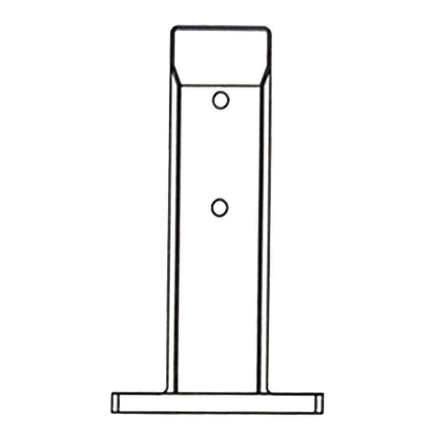 Square Floor Mounted Spigot For Glass Balustrades - Image 6