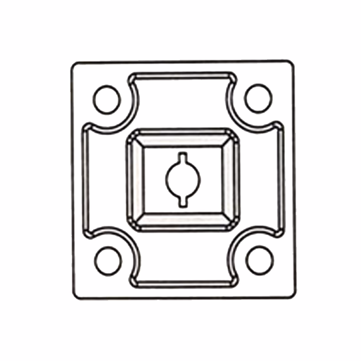 Square Floor Mounted Spigot For Glass Balustrades - Image 7