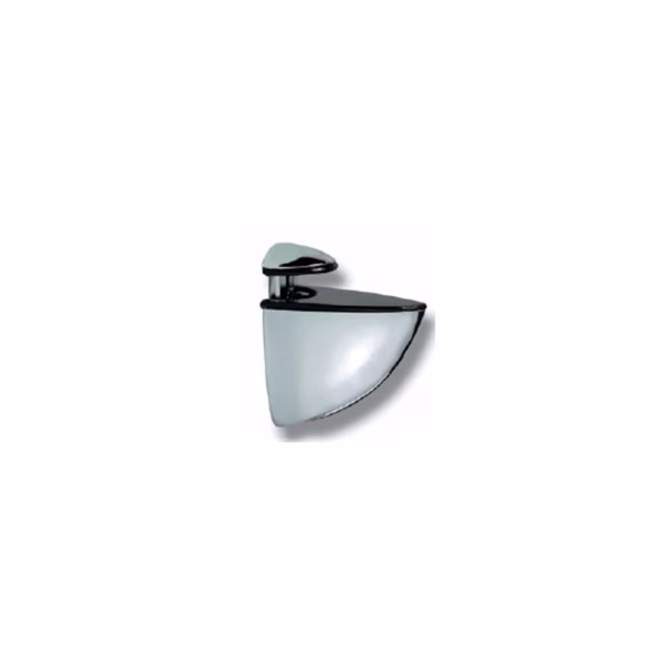 4mm - 10mm glass shelf support in mirror finish polished chrome