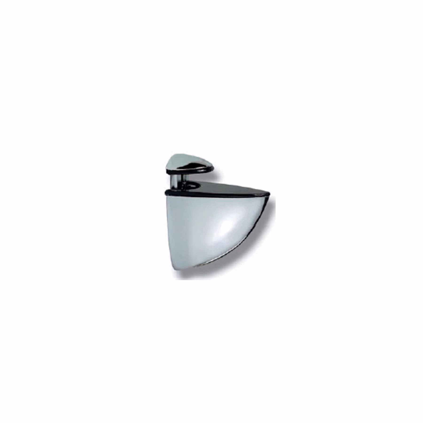 4mm - 10mm glass shelf support in mirror finish polished chrome