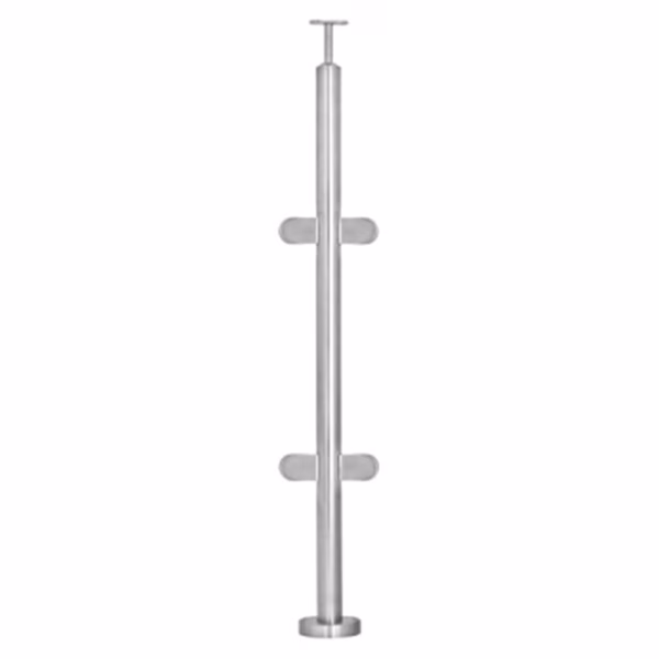 180 degree middle glass balustrade post
