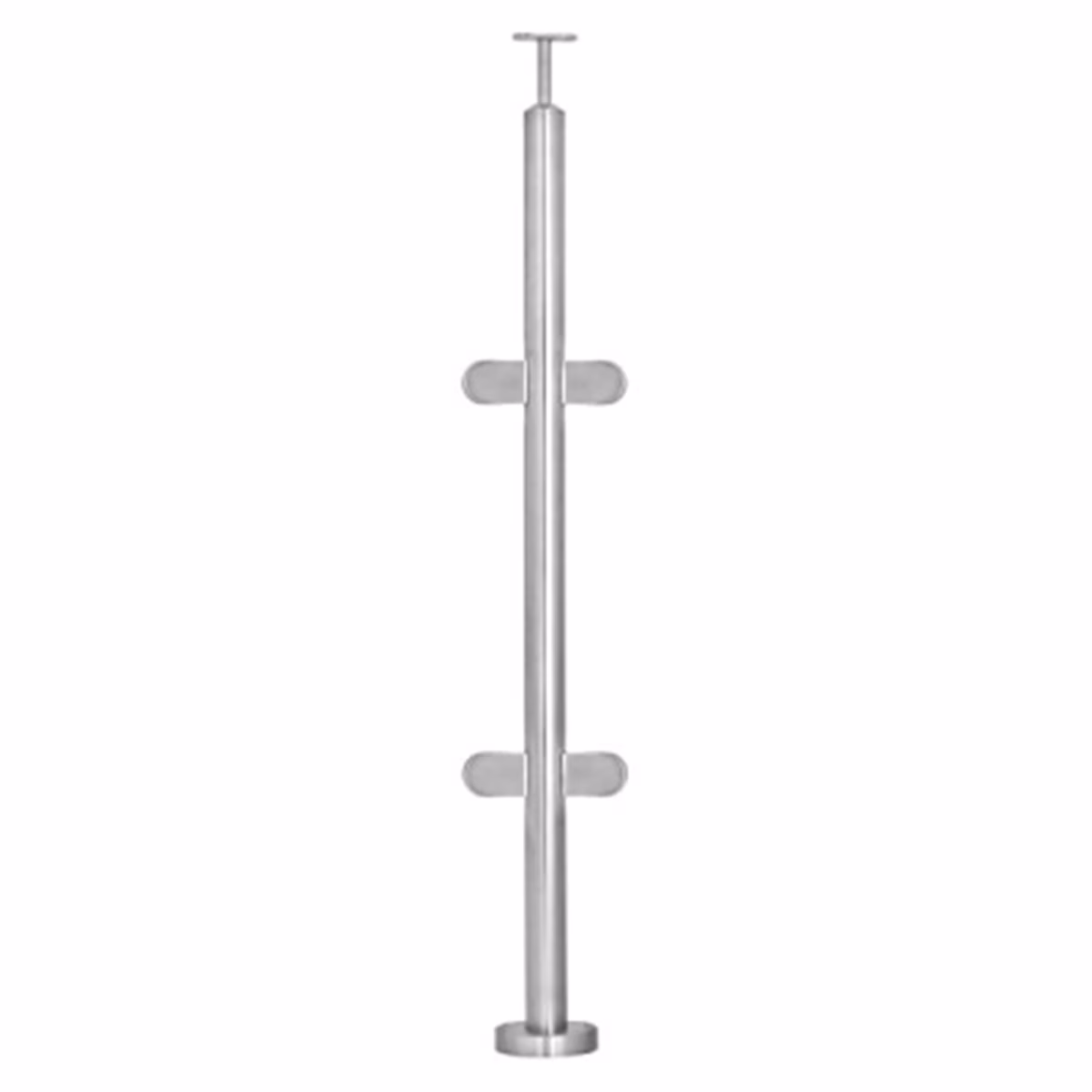 180 degree middle glass balustrade post