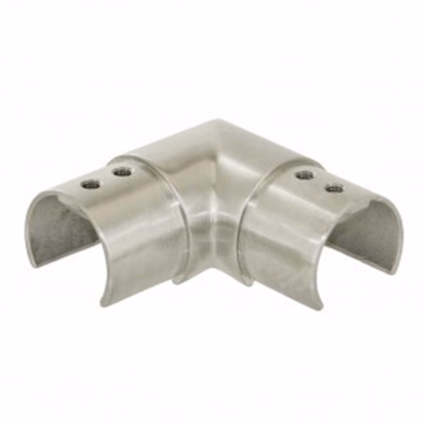 Satin Slotted 90 Degree Bend For Slotted Tube Balustrade Handrail