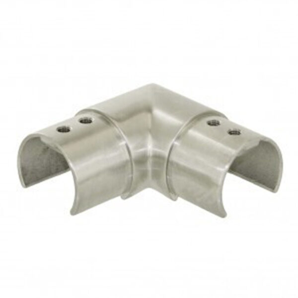Satin Slotted 90 Degree Bend For Slotted Tube Balustrade Handrail