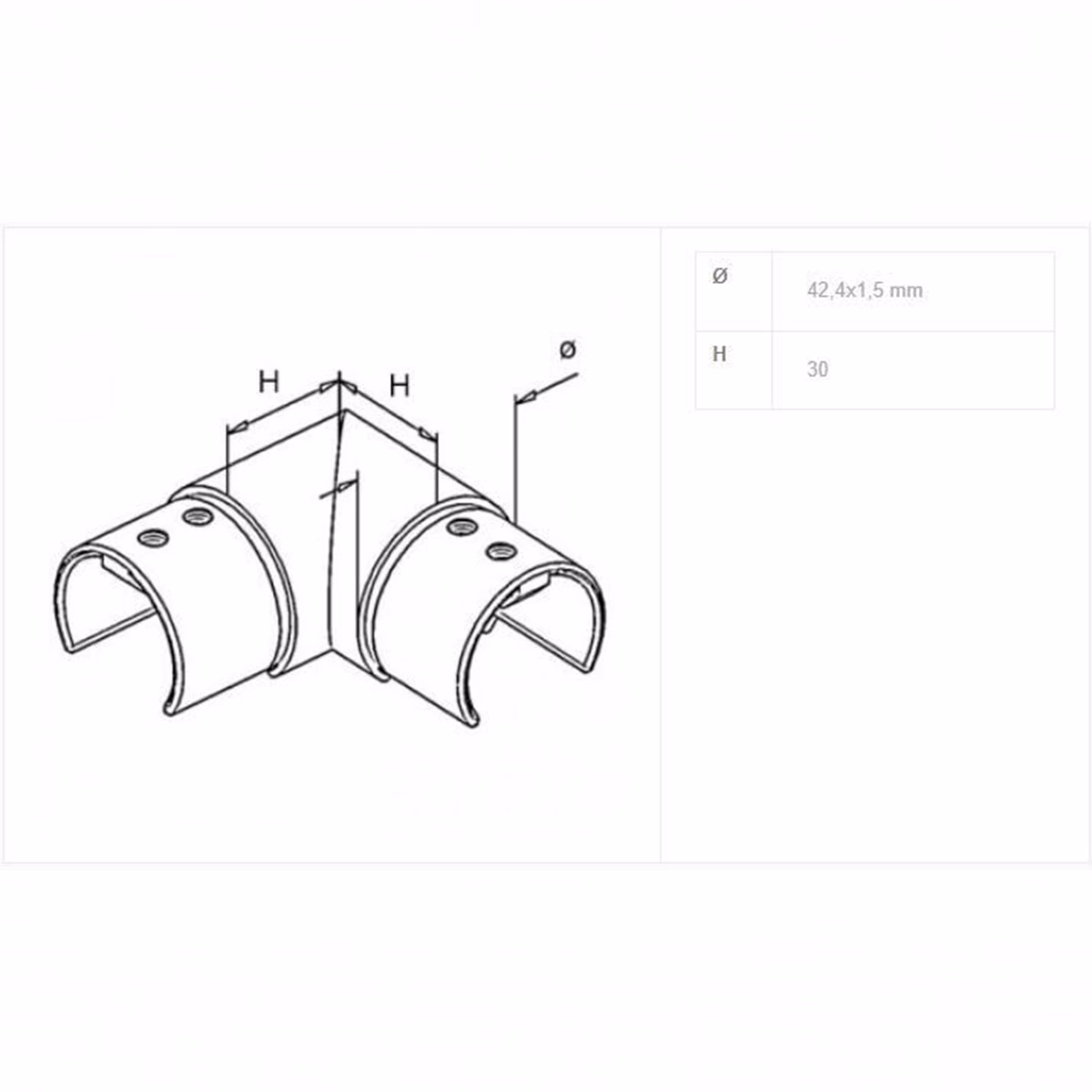 Satin Slotted 90 Degree Bend For Slotted Tube Balustrade Handrail - Image 2