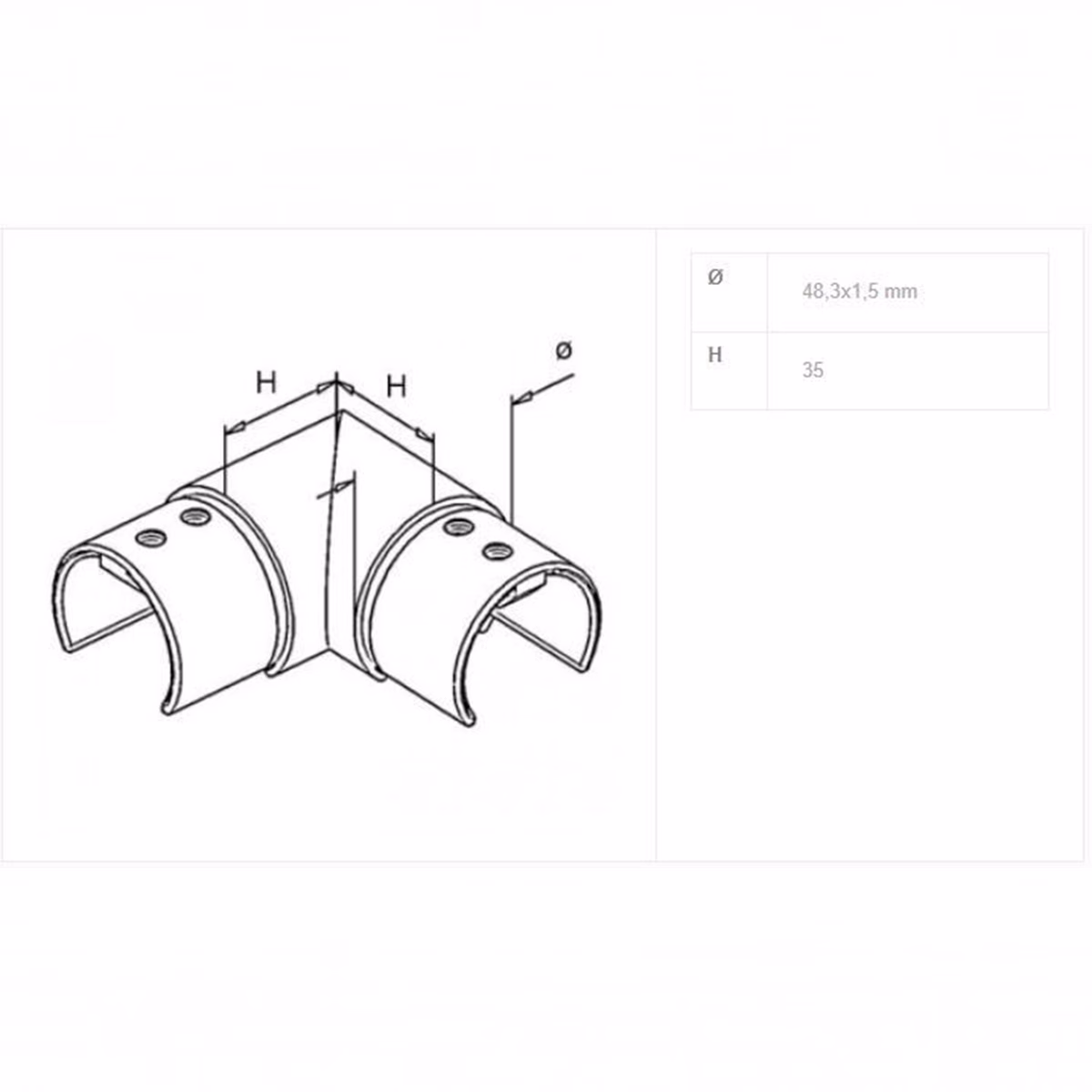 Satin Slotted 90 Degree Bend For Slotted Tube Balustrade Handrail - Image 3