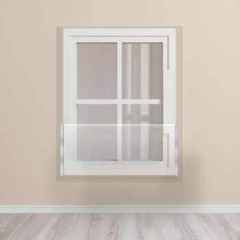 Side mounted window safety barrier - Anodised Aluminium