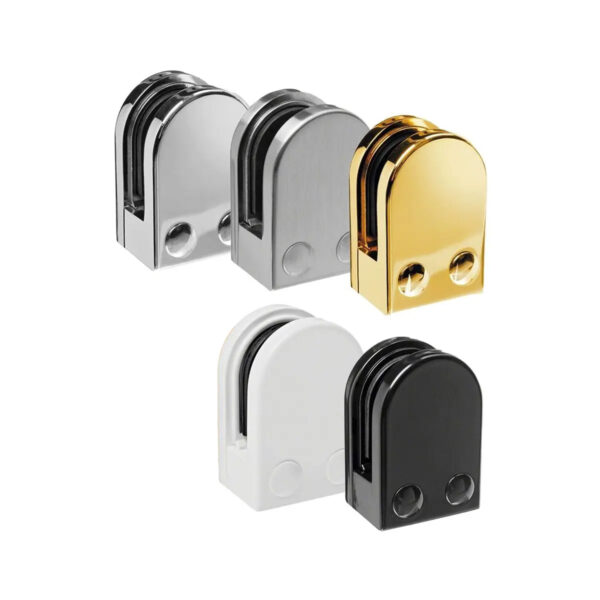 Flat Back D Shaped Clamps for 6mm, 8mm, 10mm, and 12mm Glass