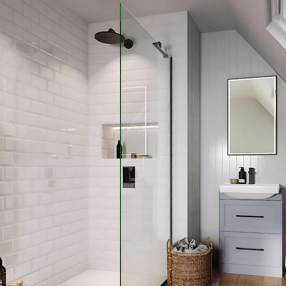Wall-to-Glass Shower Screen Corner Support Bar - Image 3